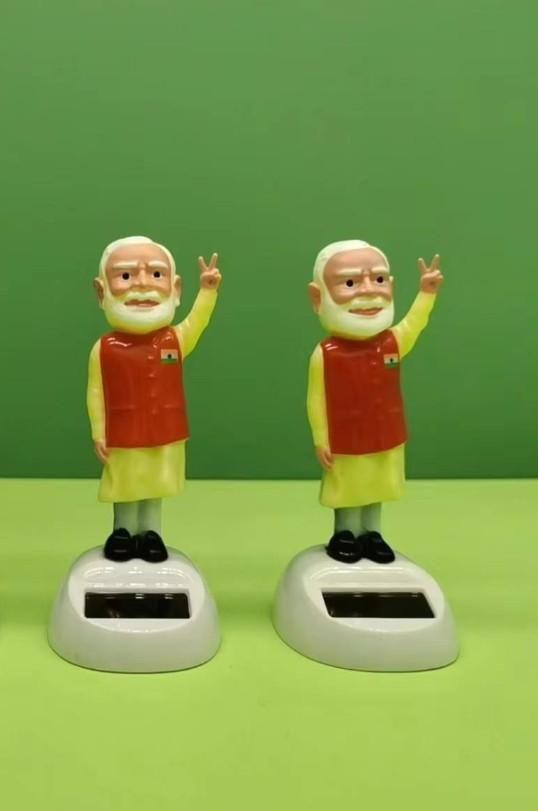 Solar Waving Modi Ji Statue (Pack of 2)